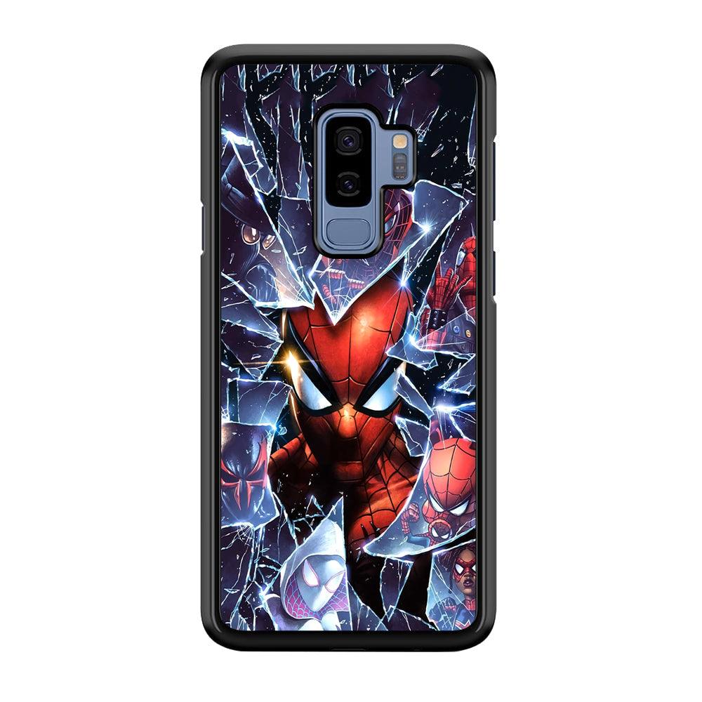 Spiderman Secret on The Glass Samsung Galaxy S9 Plus Case-Rubber Black (2D Case)-Oxvistore