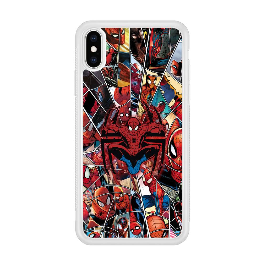 Spiderman Solid Backing iPhone XS Case-Oxvistore