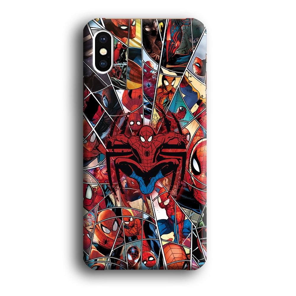 Spiderman Solid Backing iPhone XS Case-Oxvistore