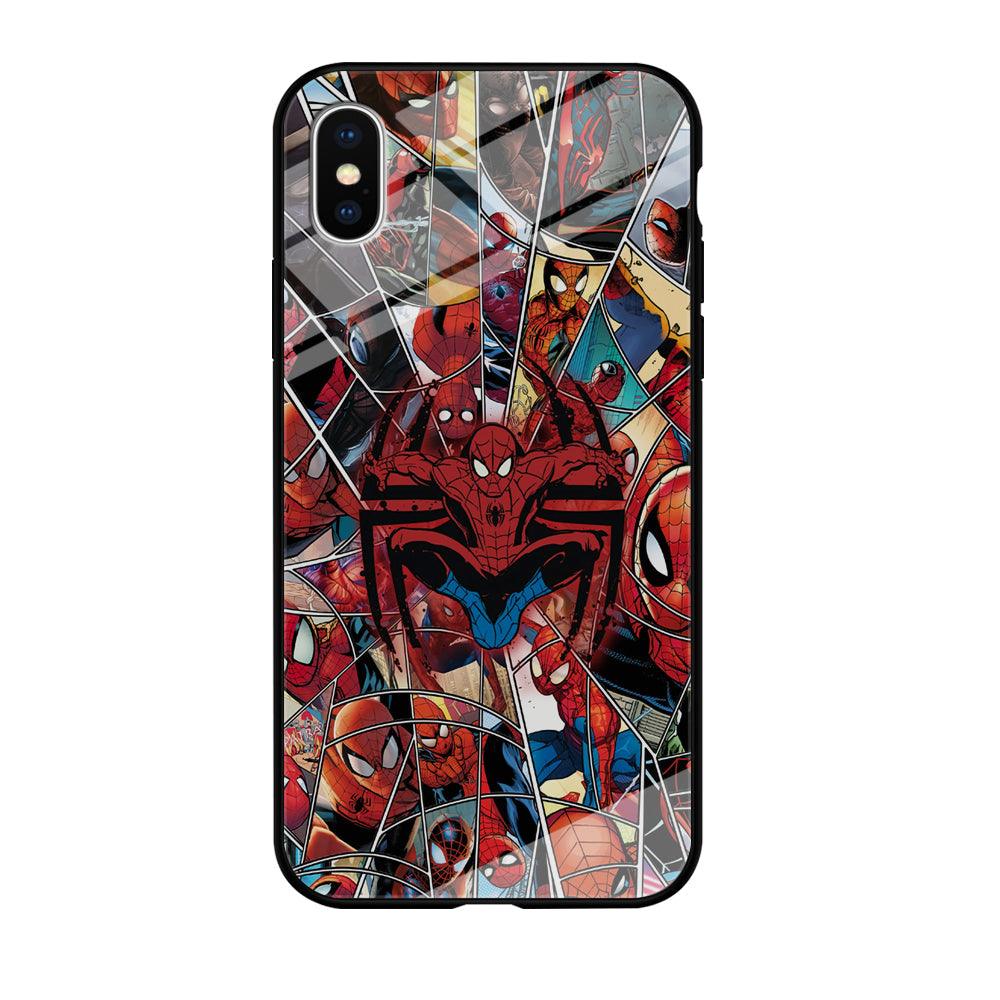 Spiderman Solid Backing iPhone XS Case-Oxvistore