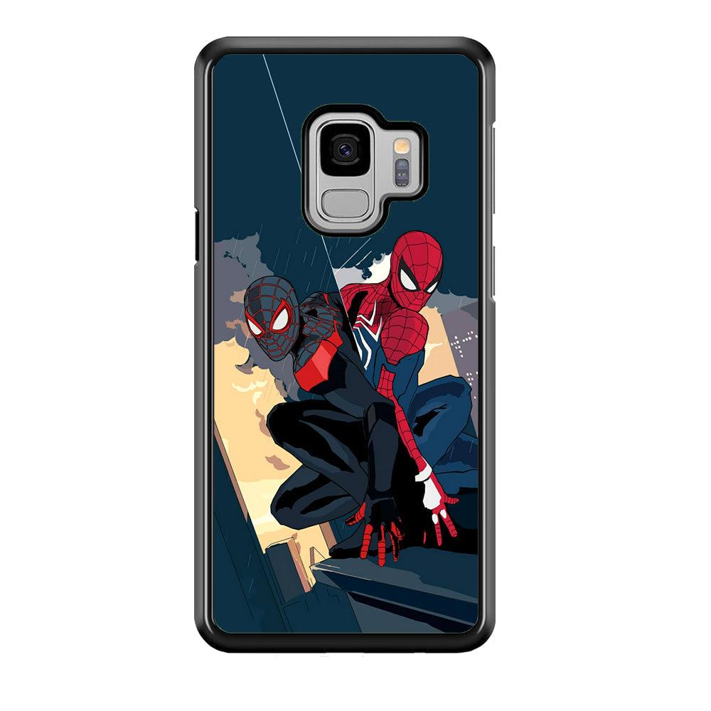 Spiderman The Another Shadows Samsung Galaxy S9 Case-Rubber Black (2D Case)-Oxvistore