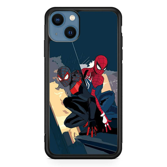 Spiderman The Another Shadows iPhone 14 Case-Rubber Black (2D Case)-Oxvistore