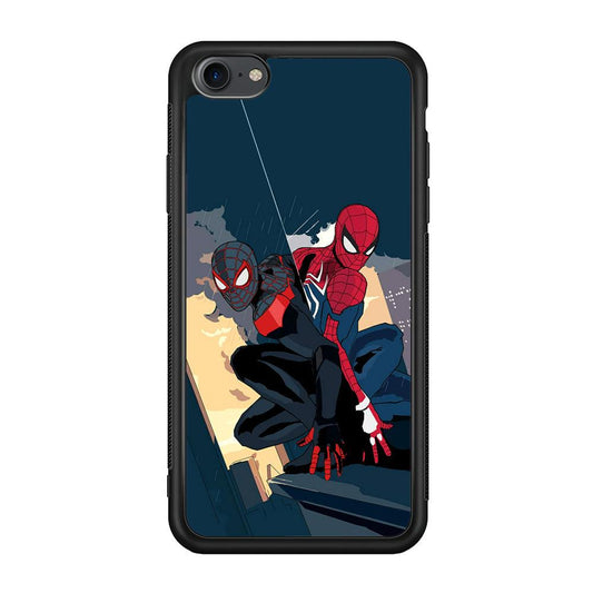 Spiderman The Another Shadows iPhone 7 Case-Rubber Black (2D Case)-Oxvistore