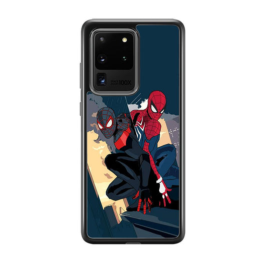 Spiderman The Another Shadows Samsung Galaxy S20 Ultra Case-Rubber Black (2D Case)-Oxvistore