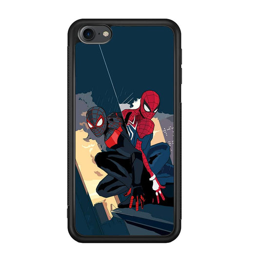 Spiderman The Another Shadows iPod Touch 6 Case-Rubber Black (2D Case)-Oxvistore
