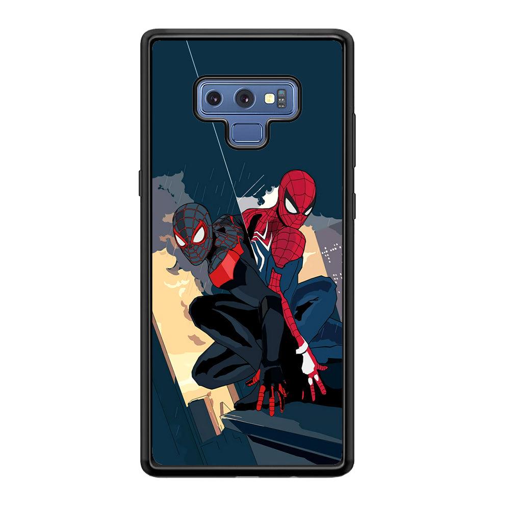 Spiderman The Another Shadows Samsung Galaxy Note 9 Case-Rubber Black (2D Case)-Oxvistore