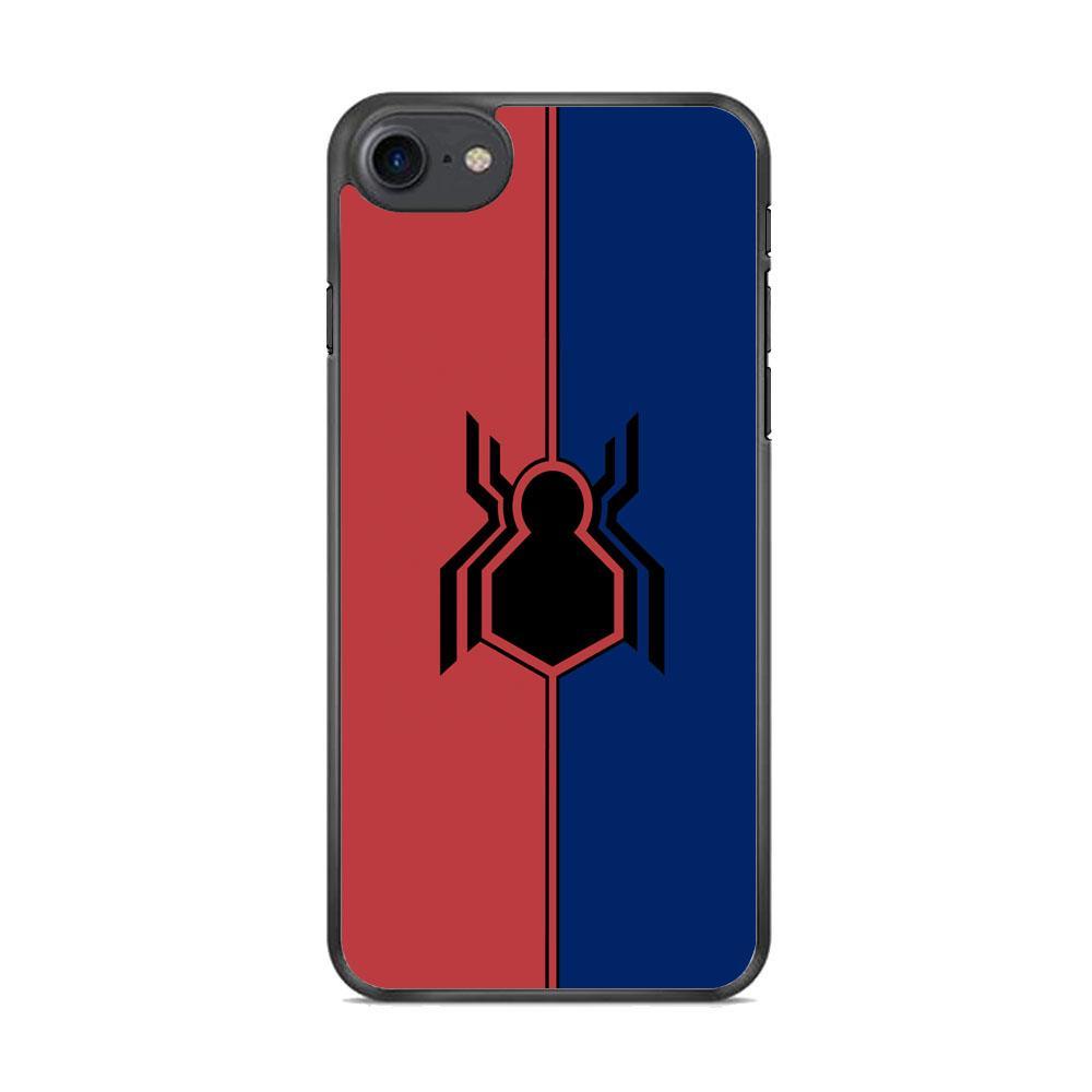 Spiderman Amazing Logo Red And Blue iPhone 7 Case-Rubber Black (2D Case)-Oxvistore