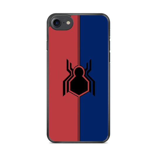 Spiderman Amazing Logo Red And Blue iPhone 7 Case-Rubber Black (2D Case)-Oxvistore