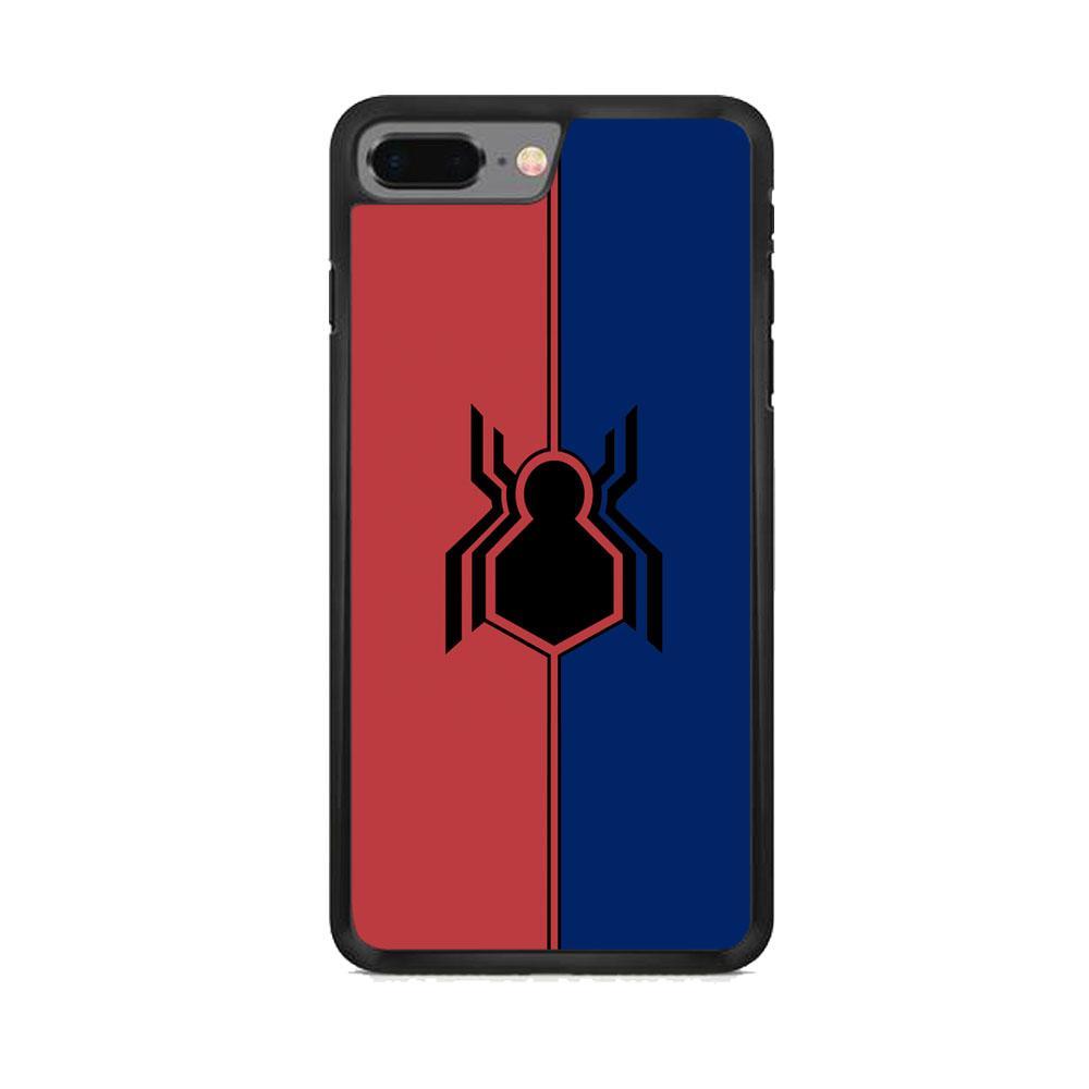 Spiderman Amazing Logo Red And Blue iPhone 7 Plus Case-Rubber Black (2D Case)-Oxvistore