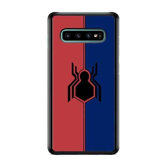 Spiderman Amazing Logo Red And Blue Samsung Galaxy S10 Plus Case-Rubber Black (2D Case)-Oxvistore