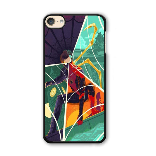 Spiderman Amazing Variation Cartoon Character iPod Touch 6 Case-Plastic Black (2D Case)-Oxvistore