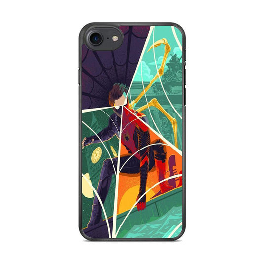 Spiderman Amazing Variation Cartoon Character iPhone 8 Case-Rubber Black (2D Case)-Oxvistore
