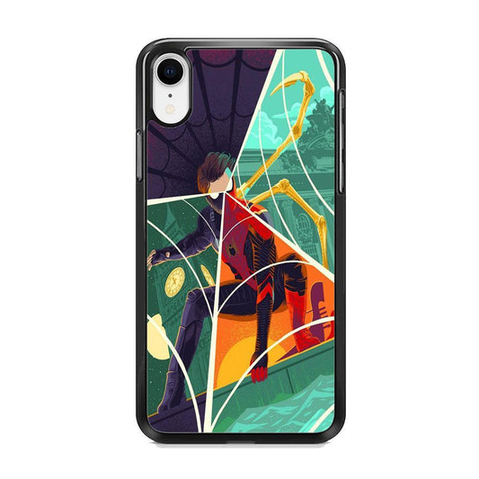 Spiderman Amazing Variation Cartoon Character iPhone XR Case-Rubber Black (2D Case)-Oxvistore