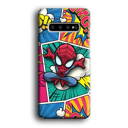 Spiderman Comic Poof Samsung Galaxy S10 Case-Oxvistore