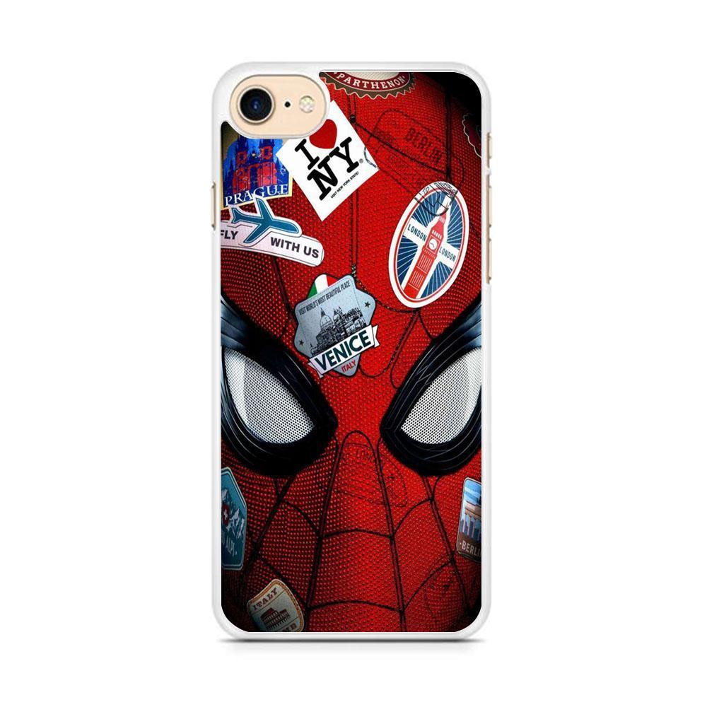 Spiderman Head Full Stickers iPhone 8 Case-Oxvistore