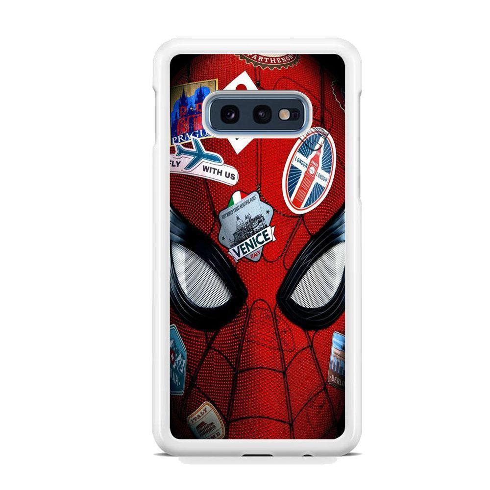 Spiderman Head Full Stickers Samsung Galaxy S10E Case-Oxvistore