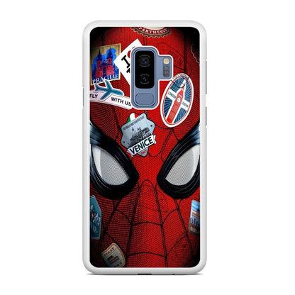 Spiderman Head Full Stickers Samsung Galaxy S9 Plus Case-Oxvistore