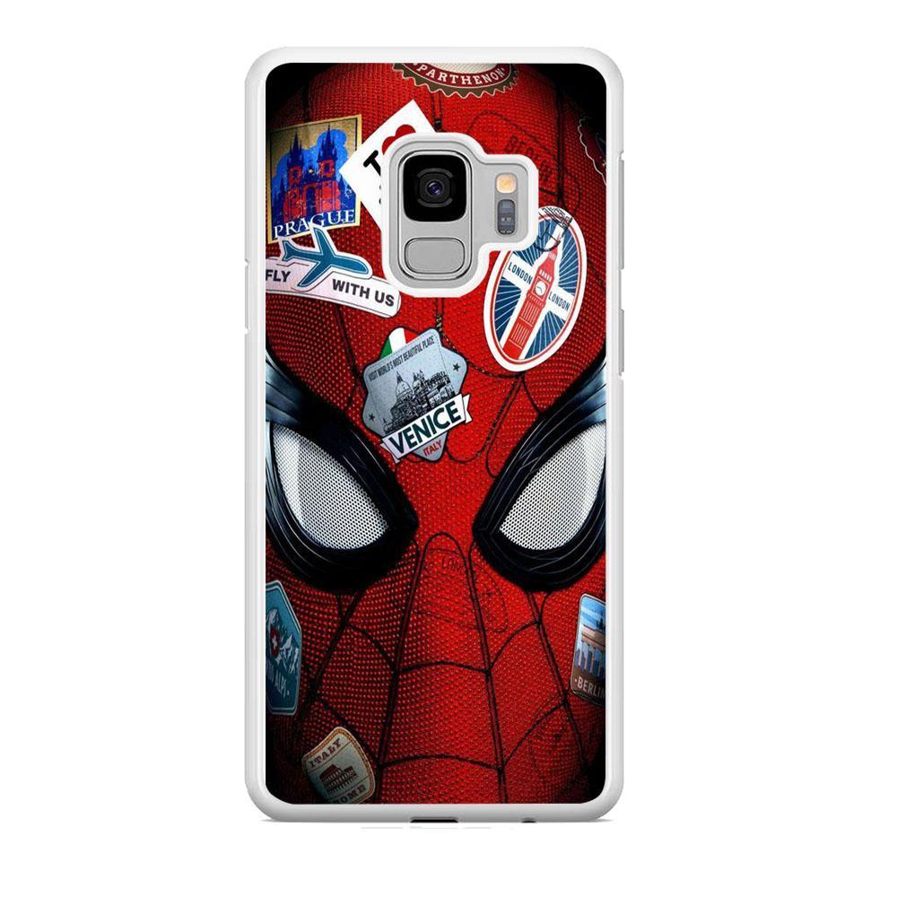 Spiderman Head Full Stickers Samsung Galaxy S9 Case-Oxvistore