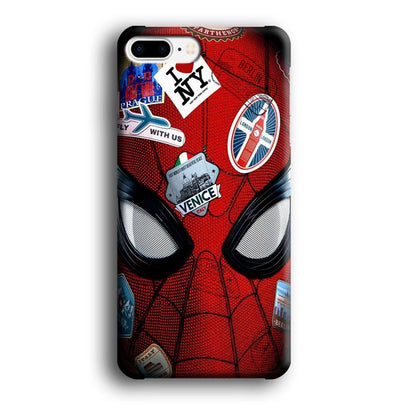 Spiderman Head Full Stickers iPhone 8 Plus Case-Oxvistore