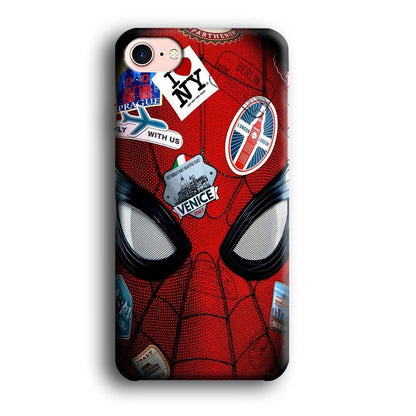 Spiderman Head Full Stickers iPhone 8 Case-Oxvistore