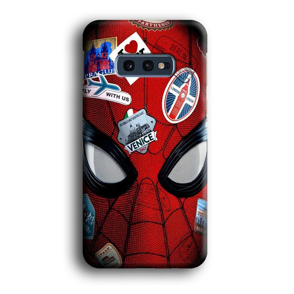 Spiderman Head Full Stickers Samsung Galaxy S10E Case-Oxvistore