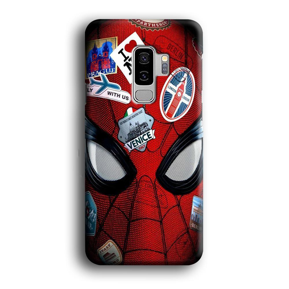 Spiderman Head Full Stickers Samsung Galaxy S9 Plus Case-Oxvistore