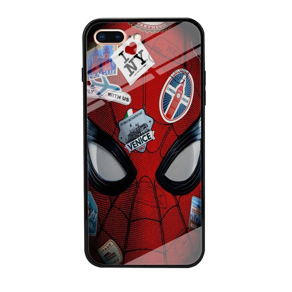 Spiderman Head Full Stickers iPhone 8 Plus Case-Oxvistore