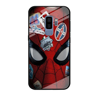 Spiderman Head Full Stickers Samsung Galaxy S9 Plus Case-Oxvistore