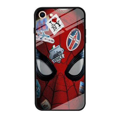 Spiderman Head Full Stickers iPhone 8 Case-Oxvistore