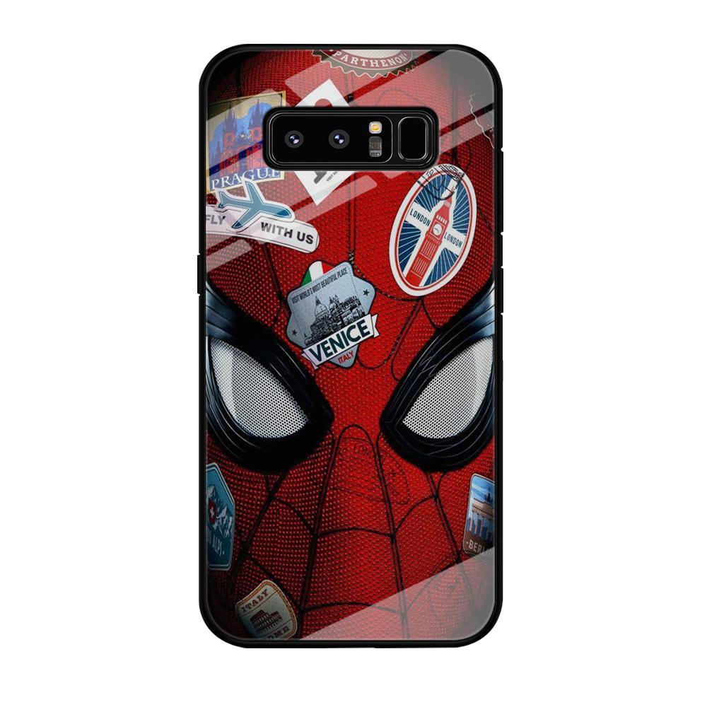 Spiderman Head Full Stickers Samsung Galaxy Note 8 Case-Oxvistore