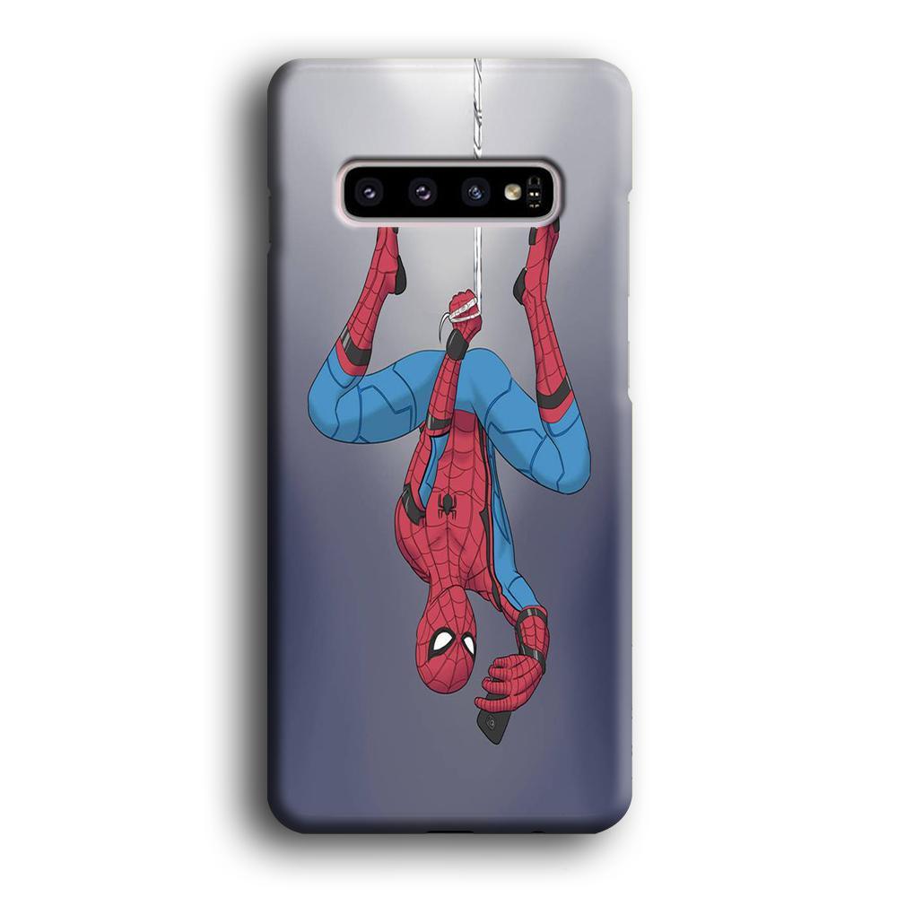 Spiderman Selfie While Hanging Samsung Galaxy S10 Case-Oxvistore