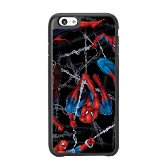 Spiderman Swinging in The Dark iPhone 6 Plus | 6s Plus Case-Rubber Black (2D Case)-Oxvistore