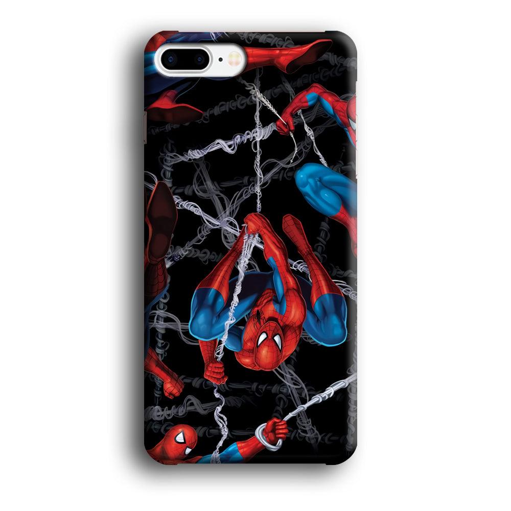 Spiderman Swinging in The Dark iPhone 8 Plus Case-Oxvistore