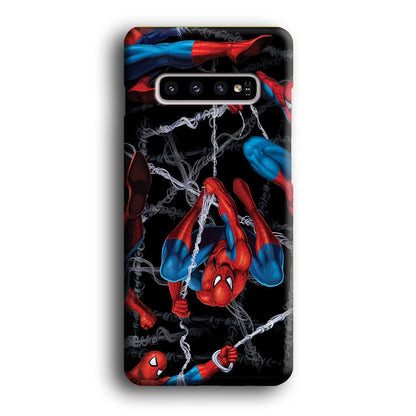 Spiderman Swinging in The Dark Samsung Galaxy S10 Case-Oxvistore