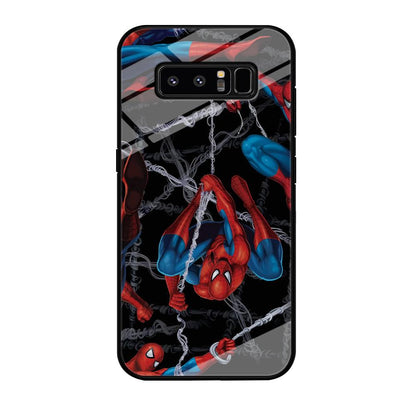 Spiderman Swinging in The Dark Samsung Galaxy Note 8 Case-Oxvistore