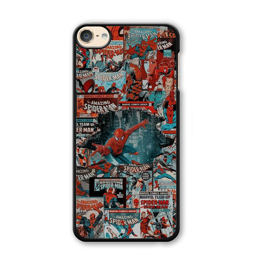 Spiderman The Hero Magazine iPod Touch 6 Case-Plastic Black (2D Case)-Oxvistore