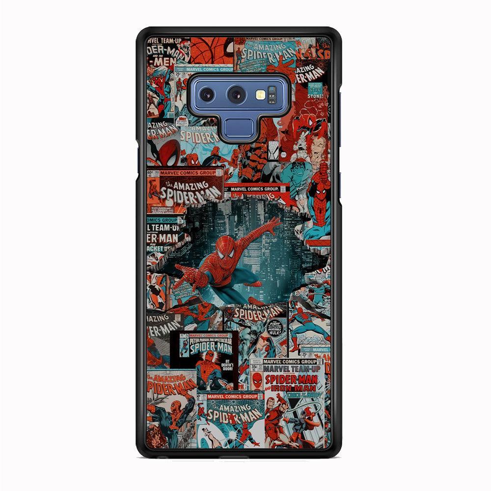 Spiderman The Hero Magazine Samsung Galaxy Note 9 Case-Rubber Black (2D Case)-Oxvistore
