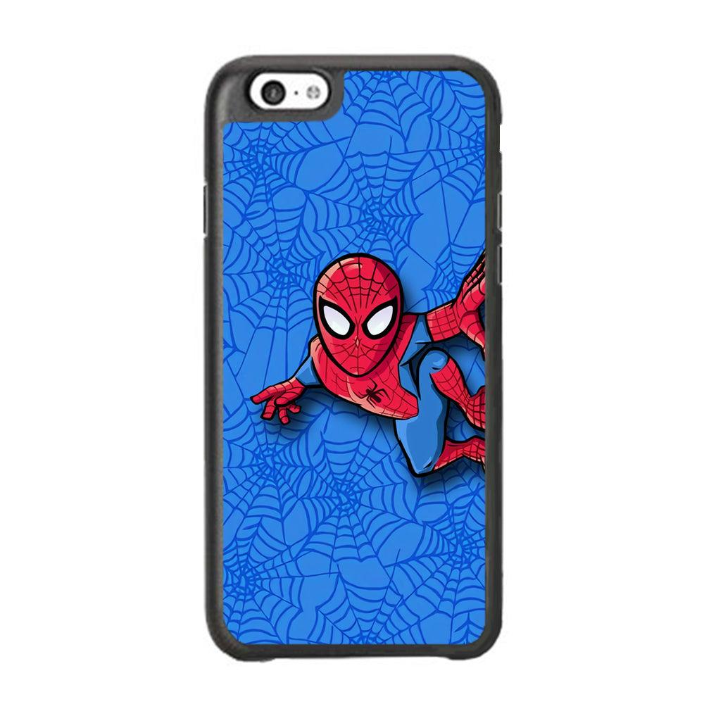 Spiderman Wall Grip iPhone 6 Plus | 6s Plus Case-Rubber Black (2D Case)-Oxvistore