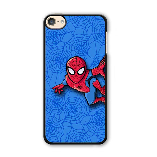 Spiderman Wall Grip iPod Touch 6 Case-Plastic Black (2D Case)-Oxvistore