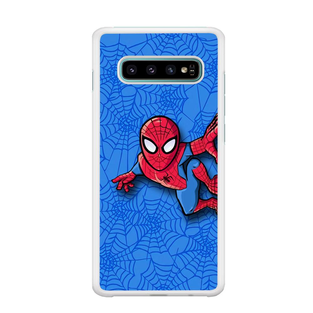 Spiderman Wall Grip Samsung Galaxy S10 Plus Case-Oxvistore