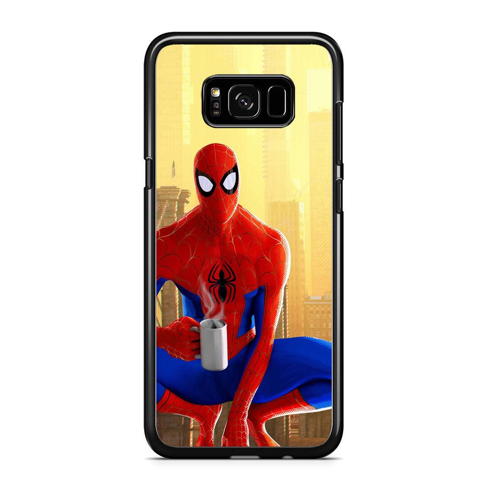 Spiderman and Morning Habbit iPhone 8 Plus Case-Rubber Black (2D Case)-Oxvistore