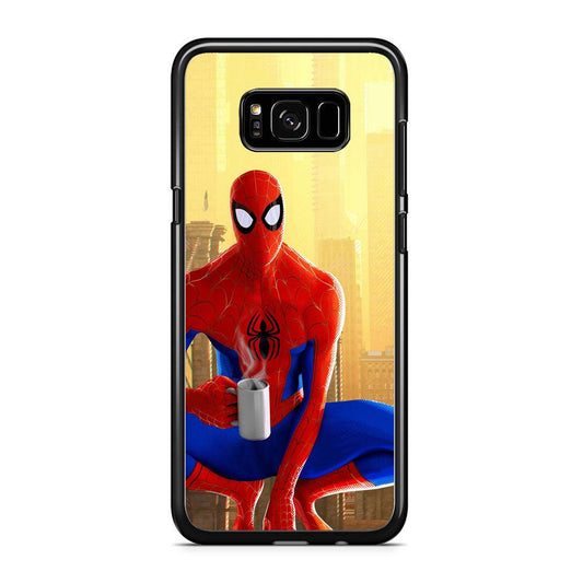 Spiderman and Morning Habbit iPhone 8 Plus Case-Rubber Black (2D Case)-Oxvistore