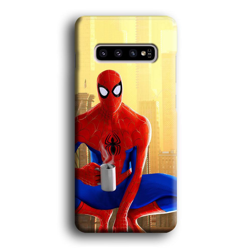 Spiderman and Morning Habbit Samsung Galaxy S10 Case-Oxvistore