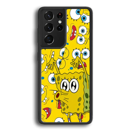 Spongebob Good Employee Ever Samsung Galaxy S22 Ultra Case-Rubber Black (2D Case)-Oxvistore