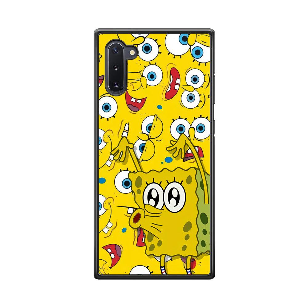 Spongebob Good Employee Ever Samsung Galaxy Note 10 Case-Rubber Black (2D Case)-Oxvistore