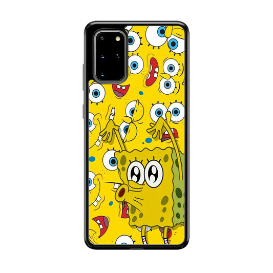 Spongebob Good Employee Ever Samsung Galaxy S20 Plus Case-Rubber Black (2D Case)-Oxvistore