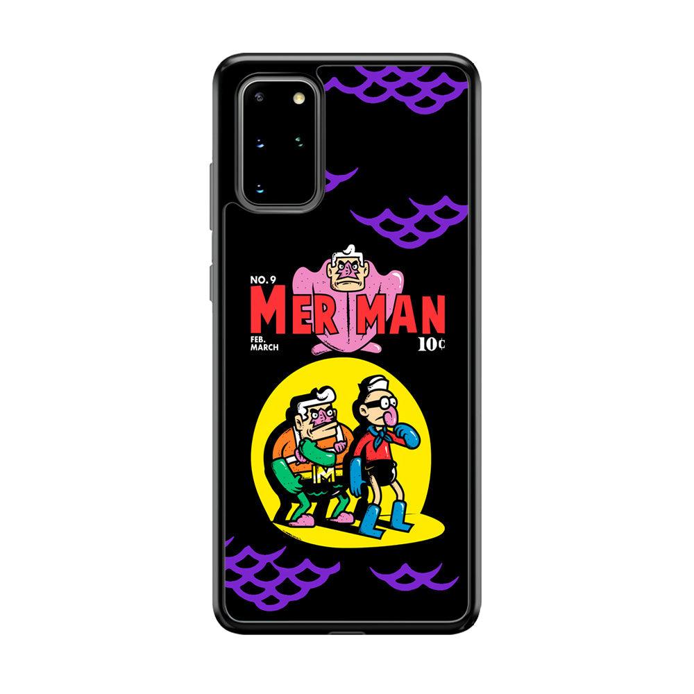 Spongebob Squarepants Mer Man Hero Show Samsung Galaxy S20 Plus Case-Rubber Black (2D Case)-Oxvistore
