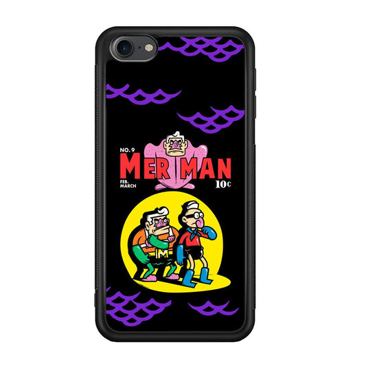 Spongebob Squarepants Mer Man Hero Show iPod Touch 6 Case-Rubber Black (2D Case)-Oxvistore