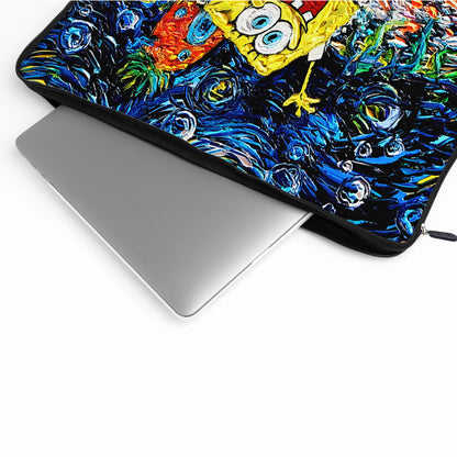 Spongebob Starry Night Painting Laptop Sleeve Protective Cover