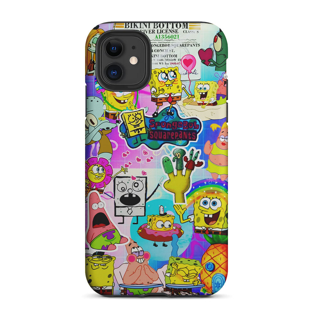 Spongebob and Friends Aesthetic 2 in 1 Tough Phone Case